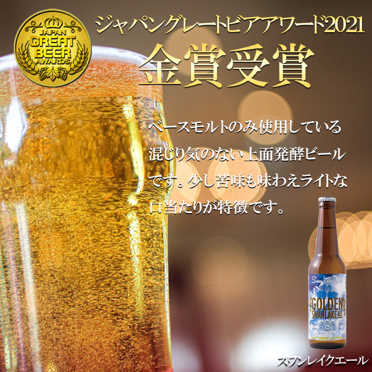 【料理長いち押し】金賞ビール入り スワンレイクビール10本＆ 純白のビアンカ ソーセージ2セット